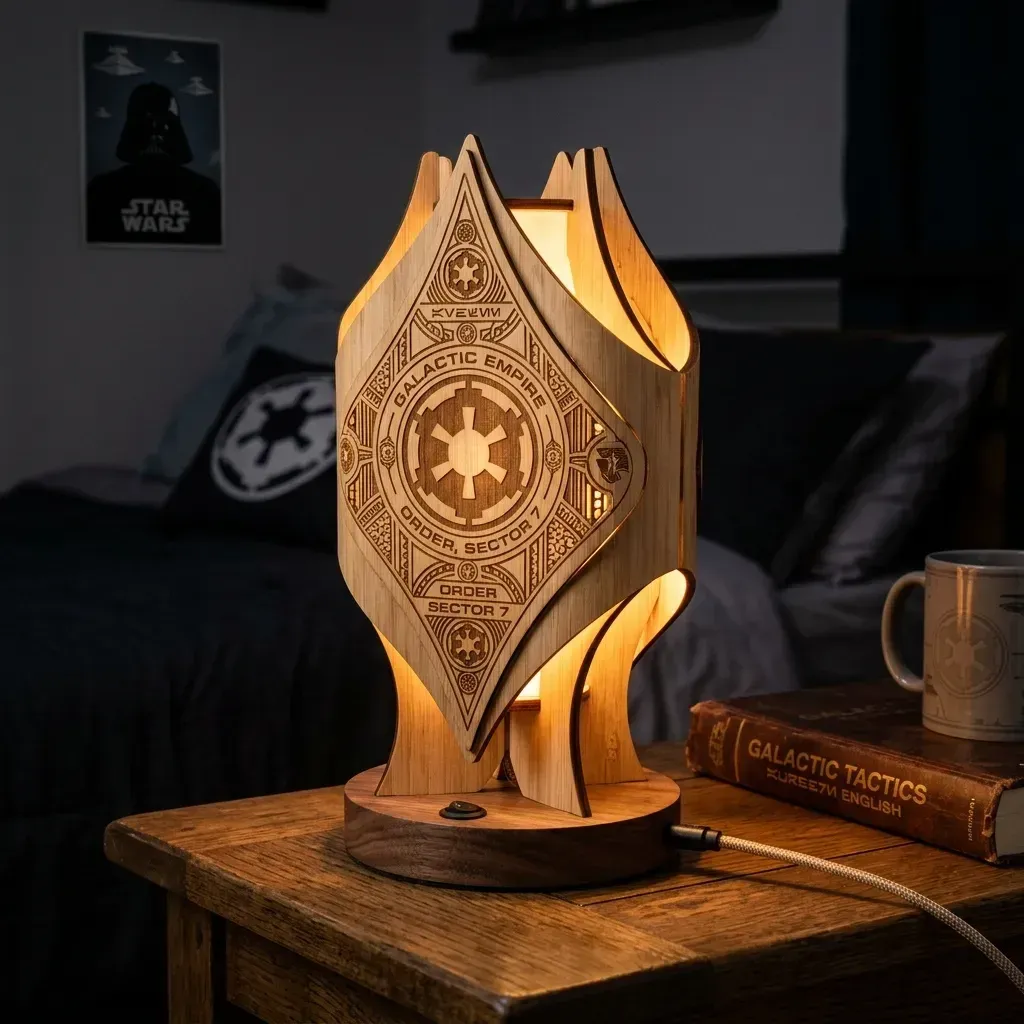 Wooden Night Light Galactic Empire Home Decor
