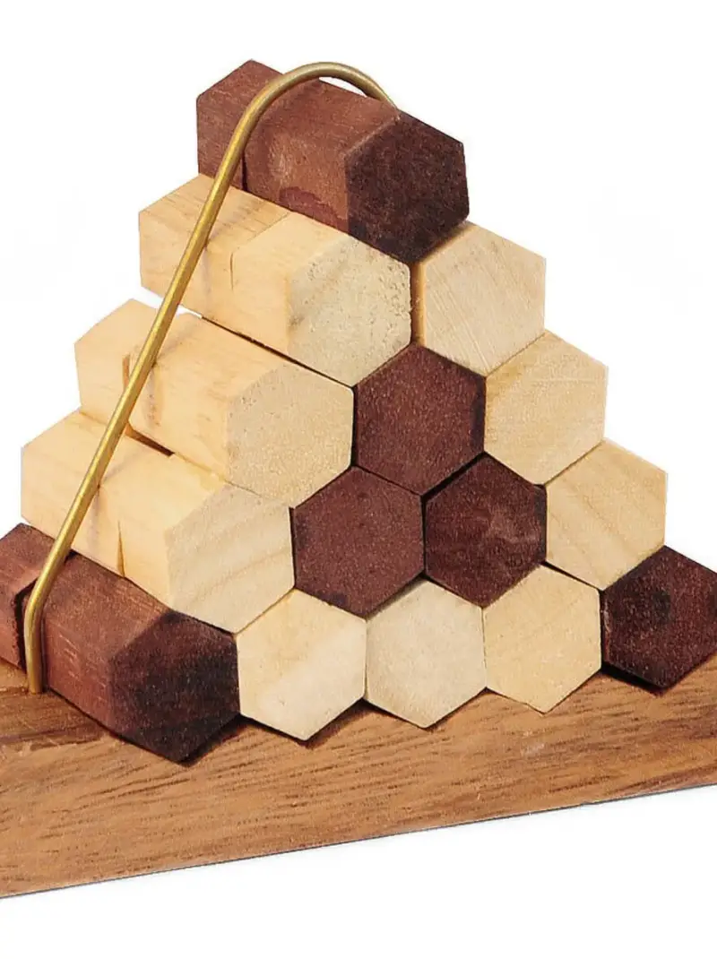 Bee Hive Cluster Wooden Puzzle Centerpiece