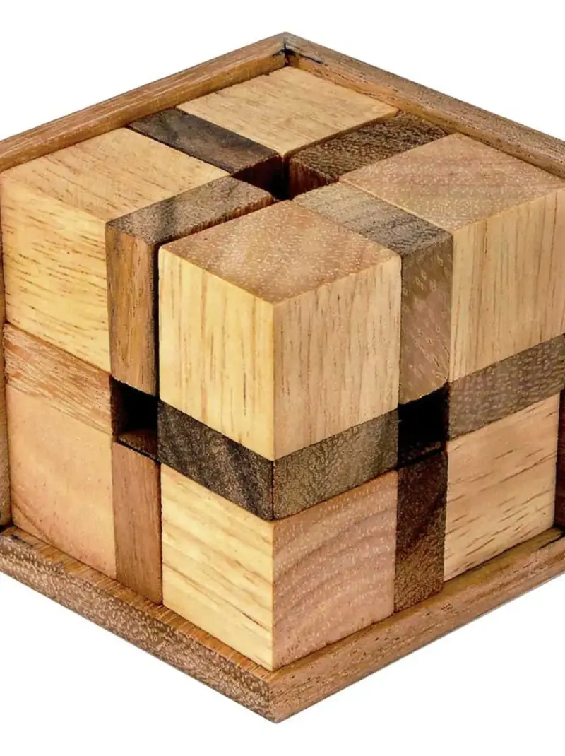 Diabolik Cross Beam Wooden Puzzle Ornament