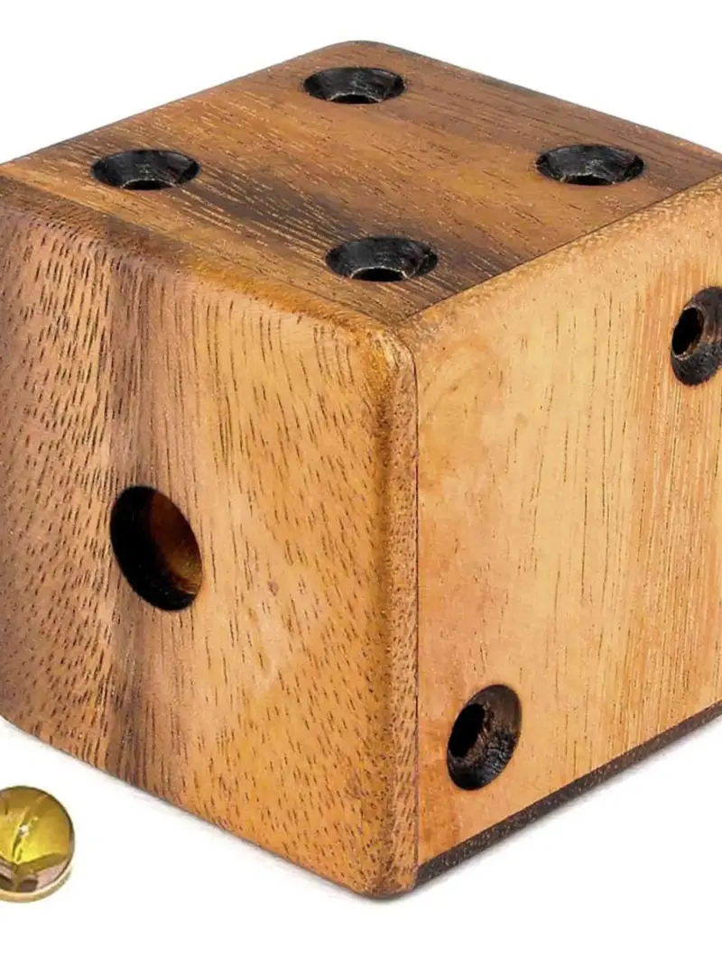 Labyrinth Dice Wooden Maze Puzzle Display